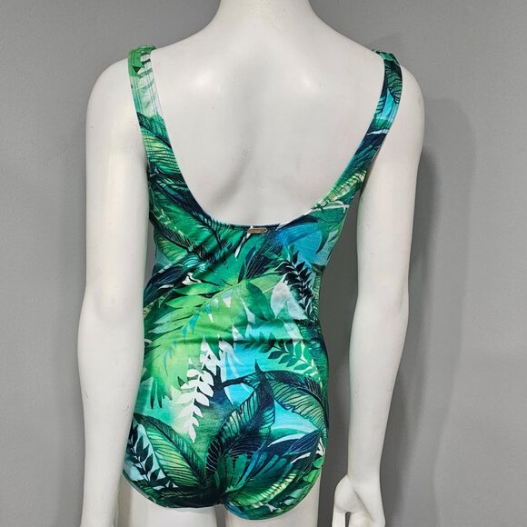 Lauren Ralph Lauren Tropical Printed Square-Ring One-Piece Swimsuit - Picture 4 of 12